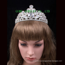 Corona caliente de la venta de la tiara grande del Rhinestone